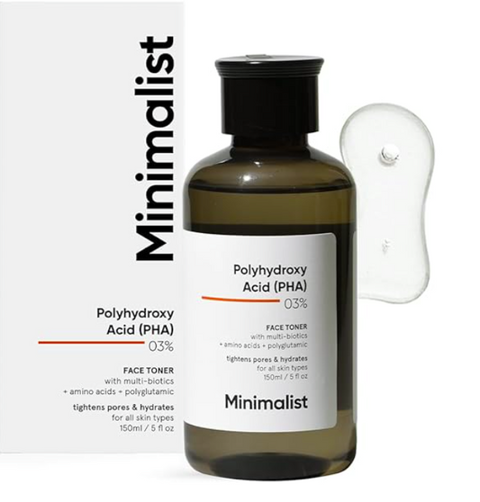 Minimalist Pha 3% Alcohol Free Face Toner, 150 Ml | Pore Tightening & Mild Exfoliation For Oily, Acne Prone, Sensitive & Normal Skin | Hydrating Face Toner For Glowing Skin, Pack of 1